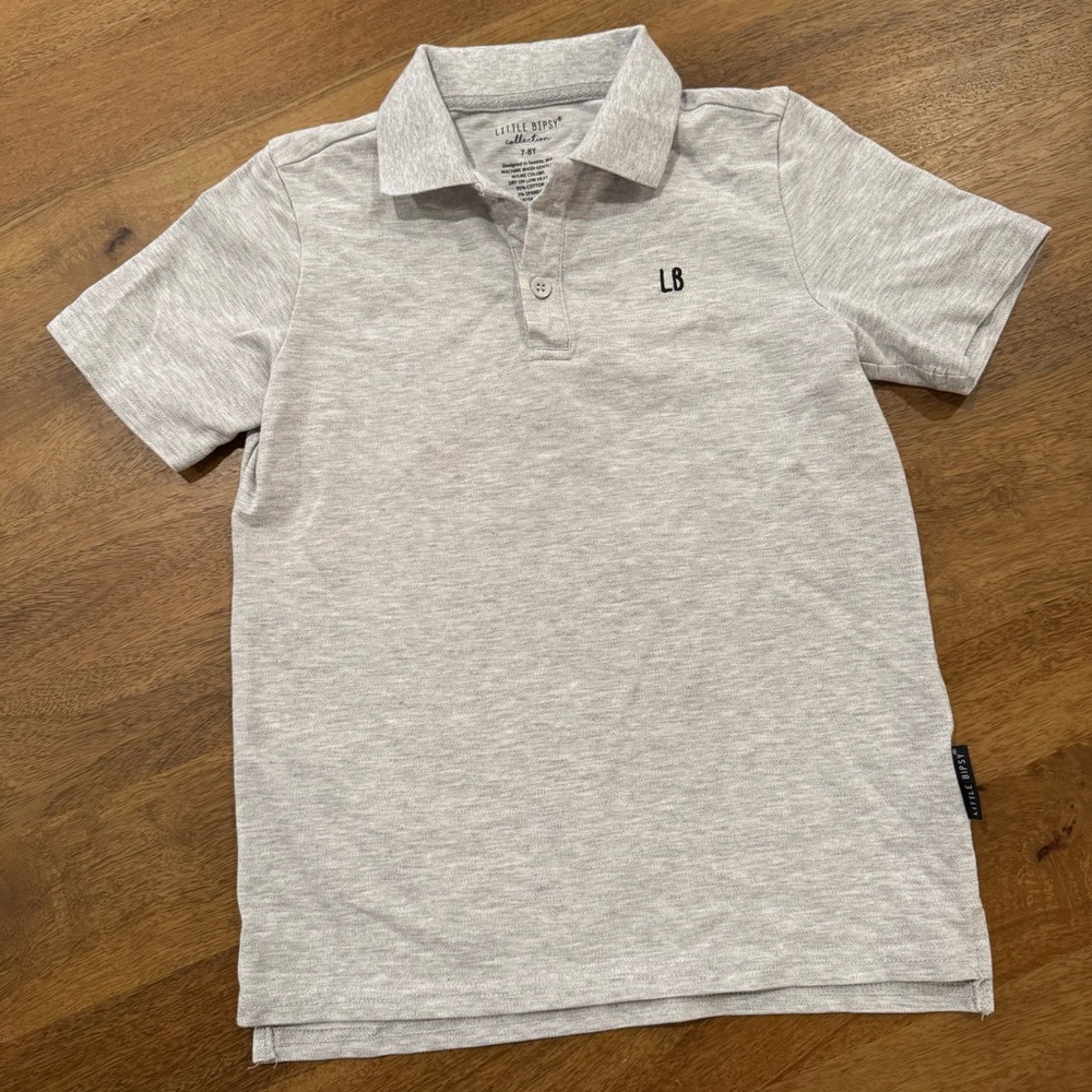 Little Bipsy Light Gray Kids Polo Shirt